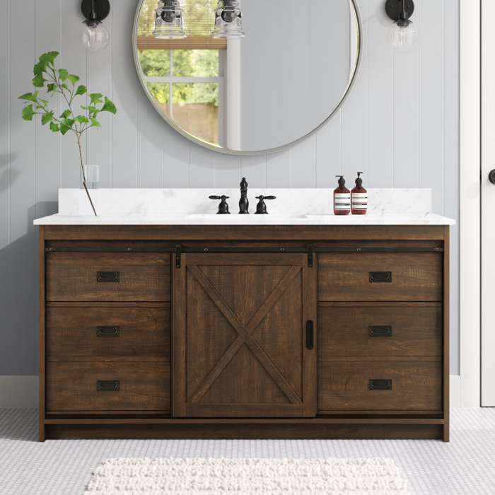 Sand & Stable Jillian 60'' Freestanding Single Bathroom Vanity with Engineered Stone Vanity Top